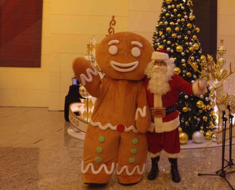 IFC central santa with Gingerbread man