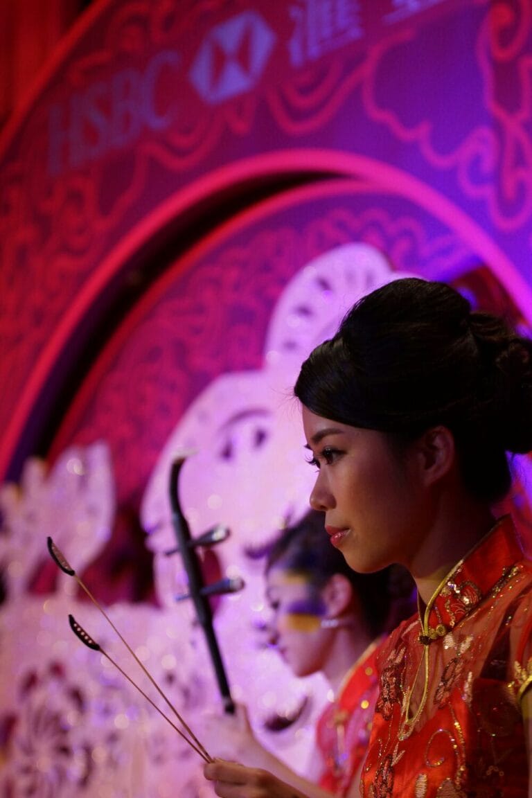 Traditional Chinese music live performance in Hong Kong.