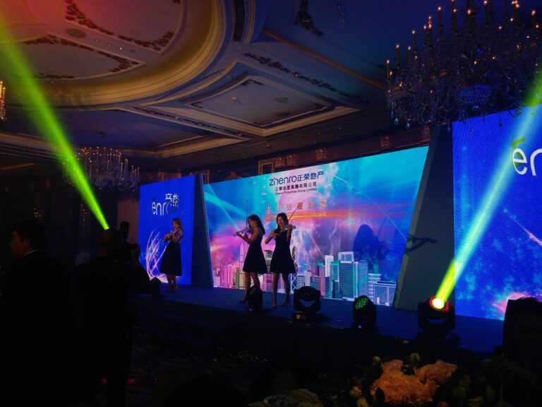 LED violins performance at event in admiralty hong kong shangri la