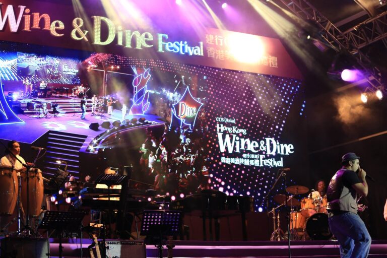 The live band performers performing at a Hong Kong Corporate cocktail party