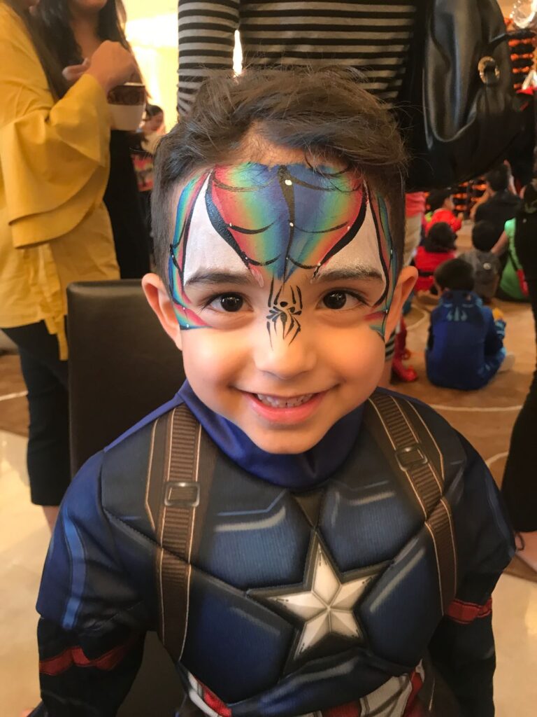 Spiderman face painting