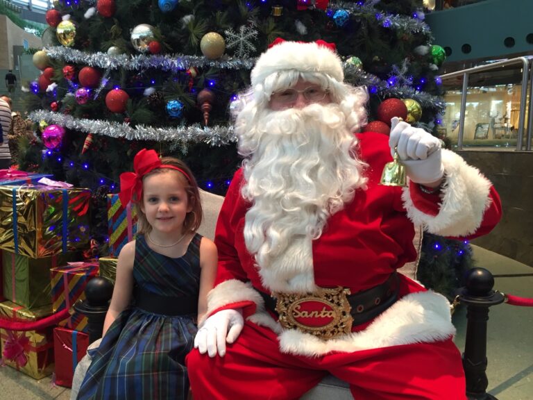 Young Girl with Santa steve