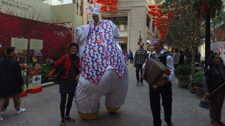 Hong Kong inflatable giant Easter Bunny costume for Easter event