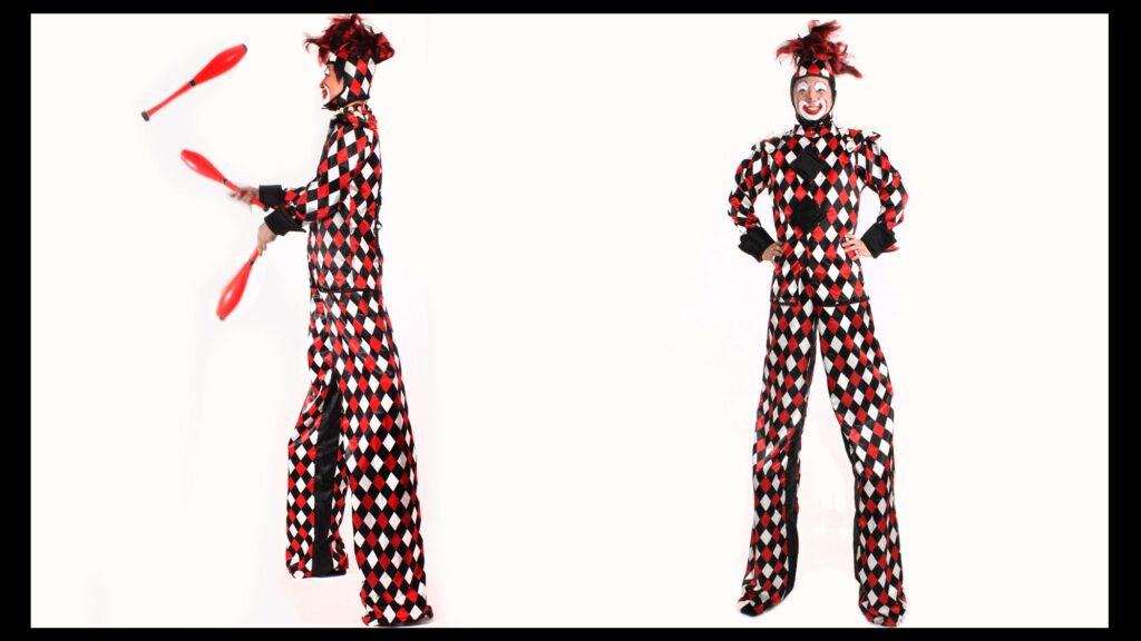 Red and white stilts