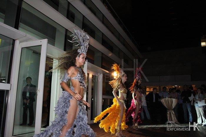 3 Brazillian Dancers performing at a corporate functions on Hong Kong