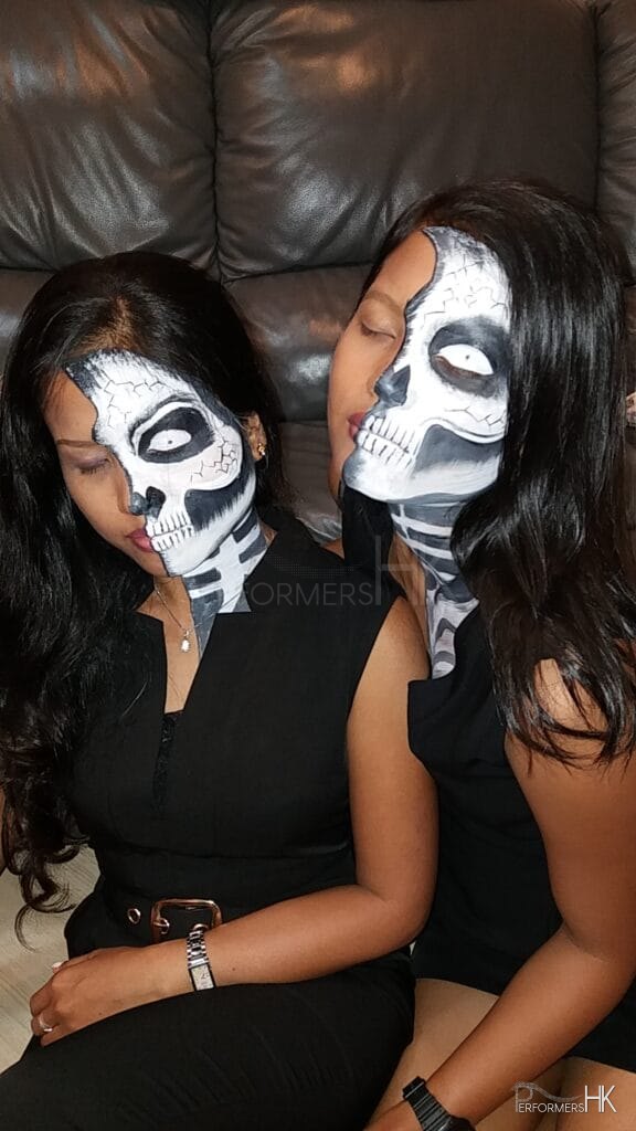 Black and white face paint