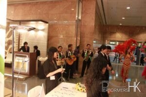 Walk around greeting the guest at the SME Centre and Expo Drive Concourse for HK Trade development council