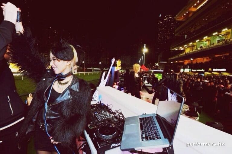 DJ Bezi and large crowd in Hong Kong
