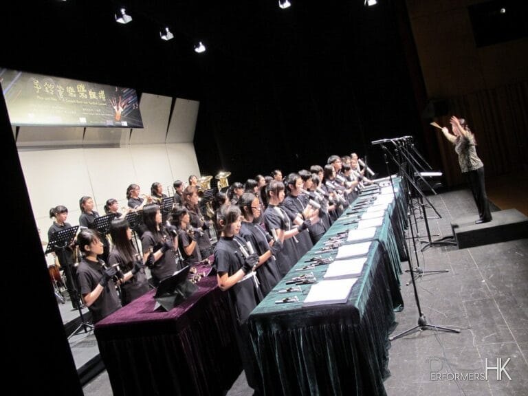 The Hong Kong Bells and Chimes player performing at a corporate event