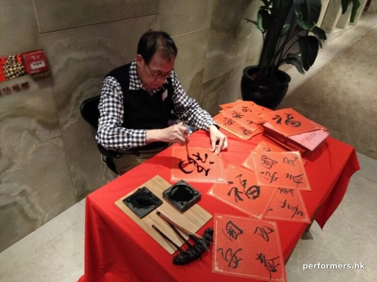 artist working on arts and craft for hong kong airport