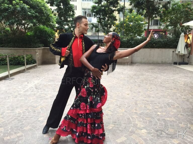 couple dance flamenco in wan chai lee tung avenue hong kong
