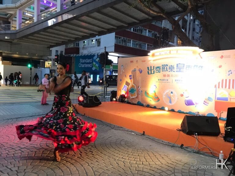 Wan chai performance with dancer renata