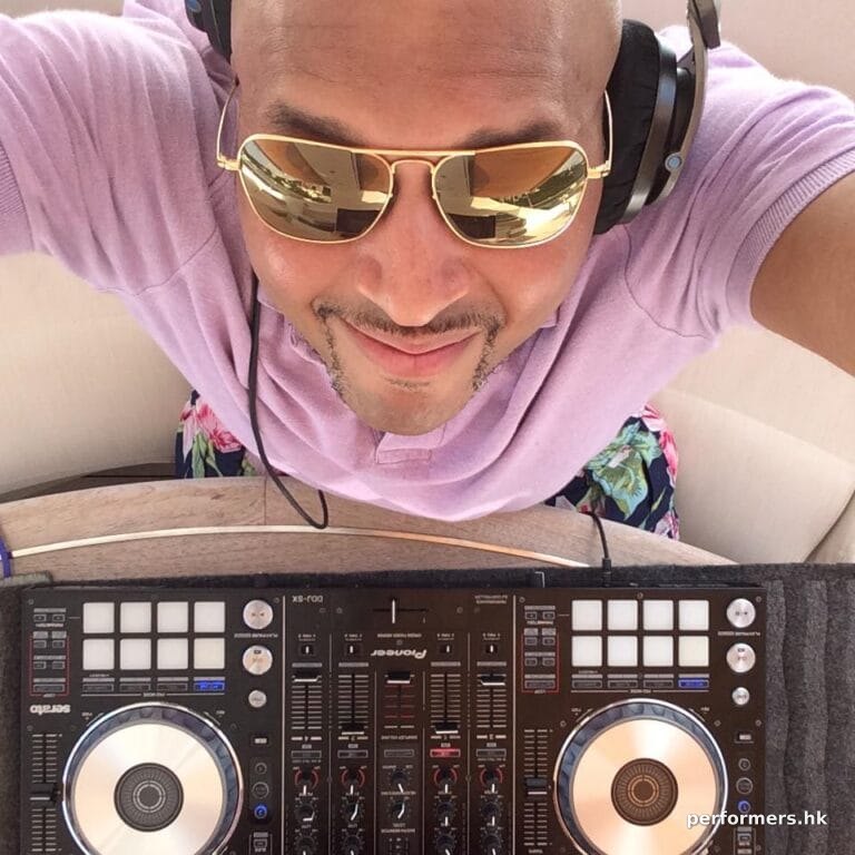 DJ playing on a yatch
