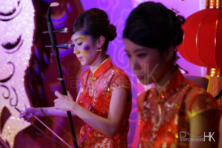Hong Kong traditional Chinese music performance at annual dinner.