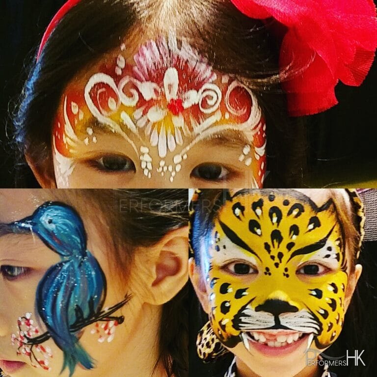 Princess bird and tiger faces