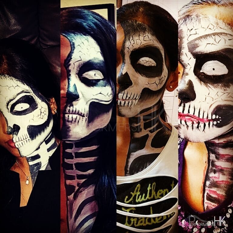 Black and white face paint
