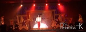 Michael Jackson look alike onstage at a corporate functions on Hong Kong