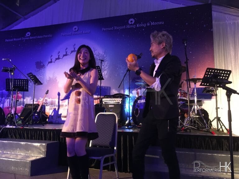 Magician performing at an event at TST HK