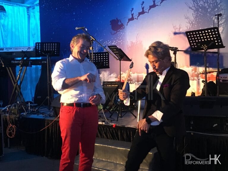 Magician interacting with CEO