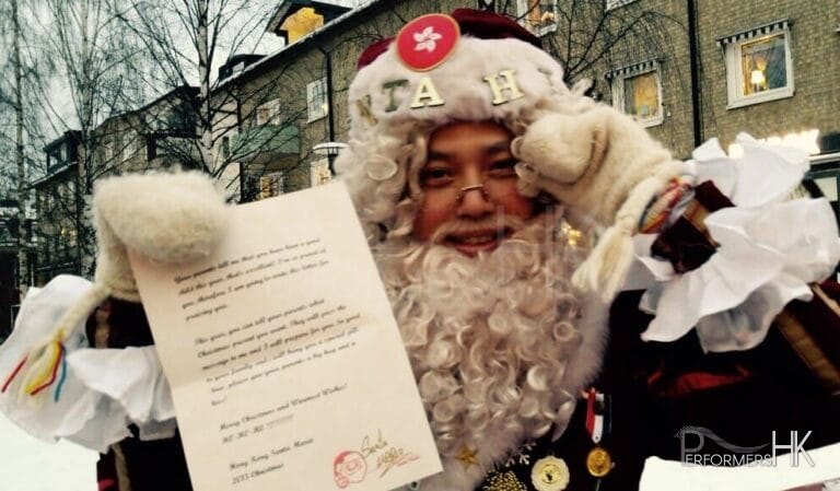 Mario in finland with Santa Certificate