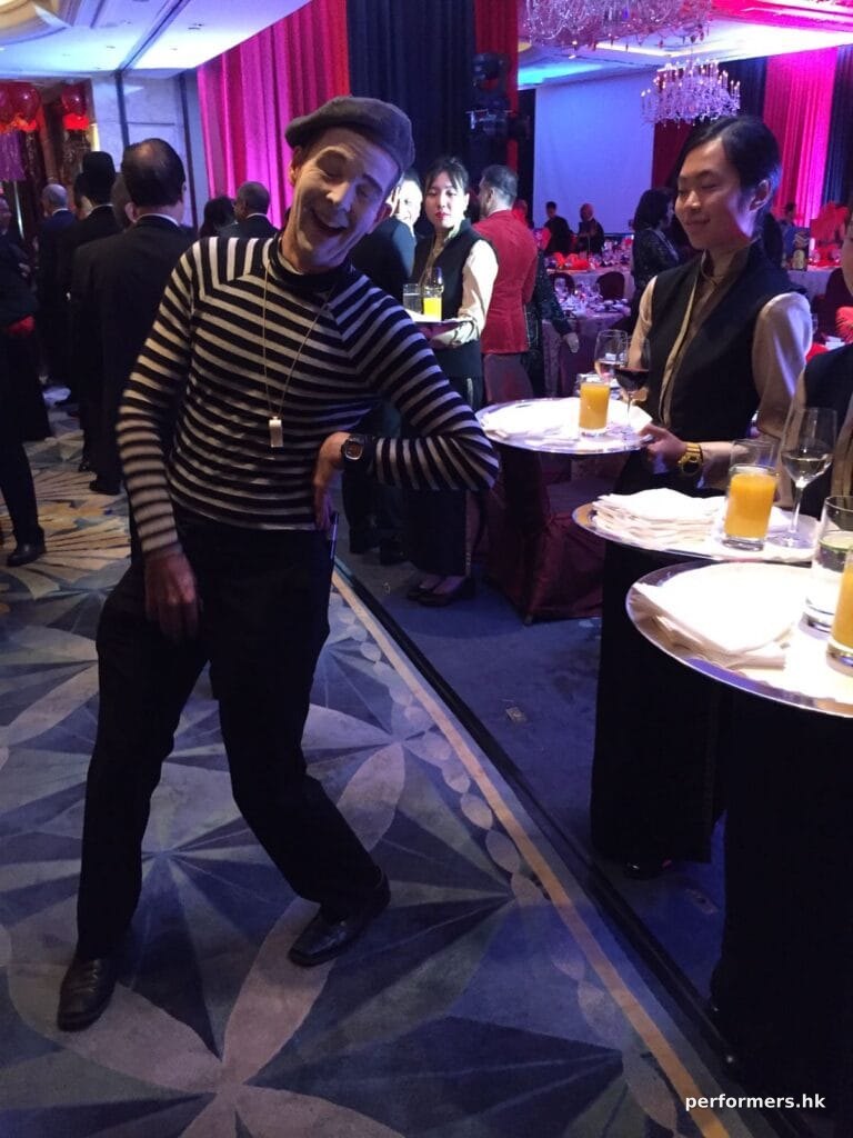 Performer at event in central