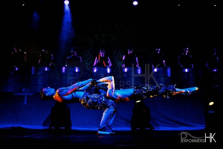HK two acrobatics performer performing Amazing and powerful balancing at a corporate event