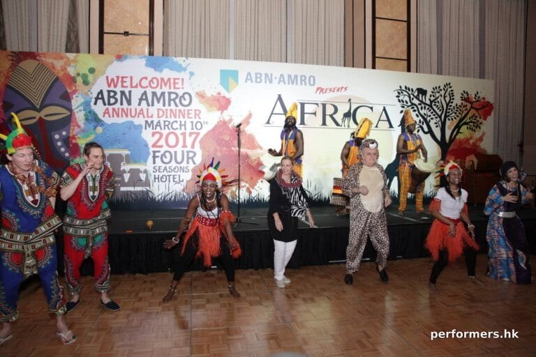 African drummers with abn amro ceo