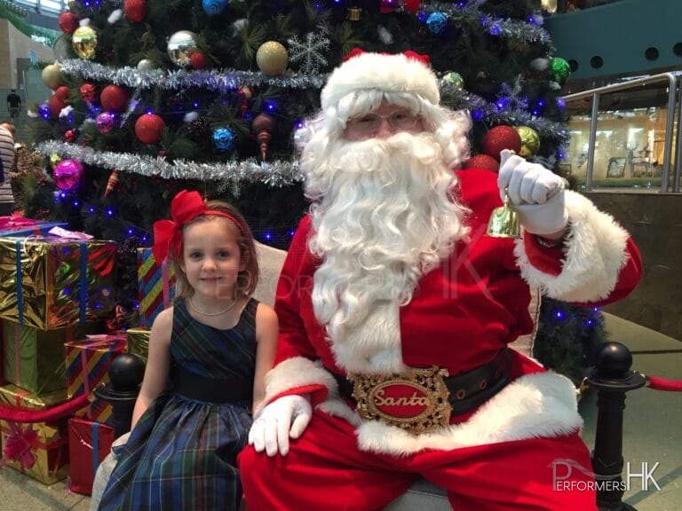 Young Girl with Santa steve