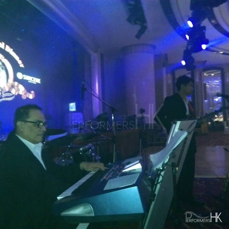 Live band performance in Hong Kong at corporate annual event