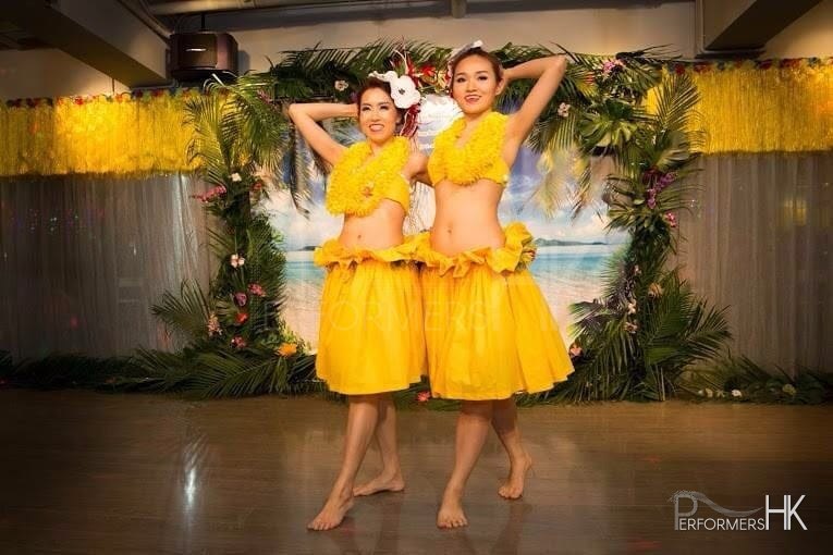 Hula and Tahitian dancers perform in Hong Kong for annual dinners and events