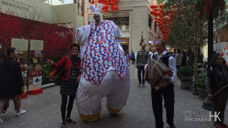 Hong Kong inflatable giant Easter Bunny costume for Easter event