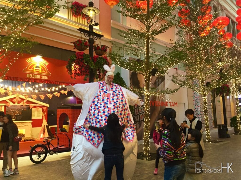 giant easter bunny in Wanchai