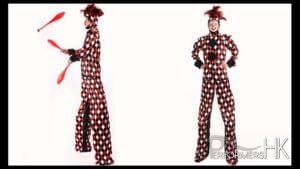 Red and white stilts