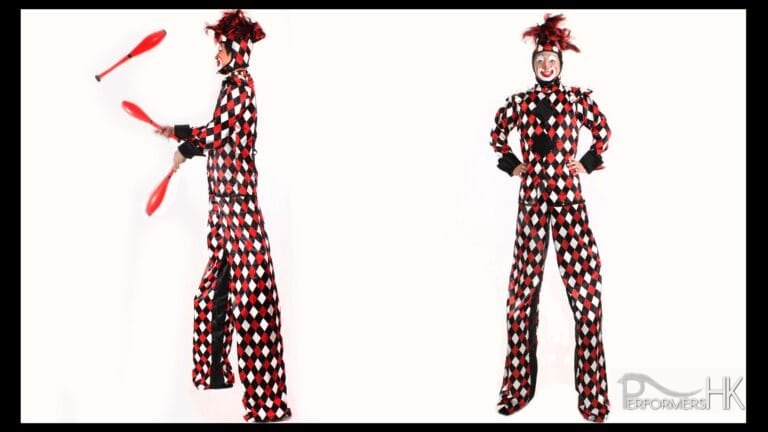 Red and white stilts