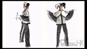 Harlequin Stilt Costume