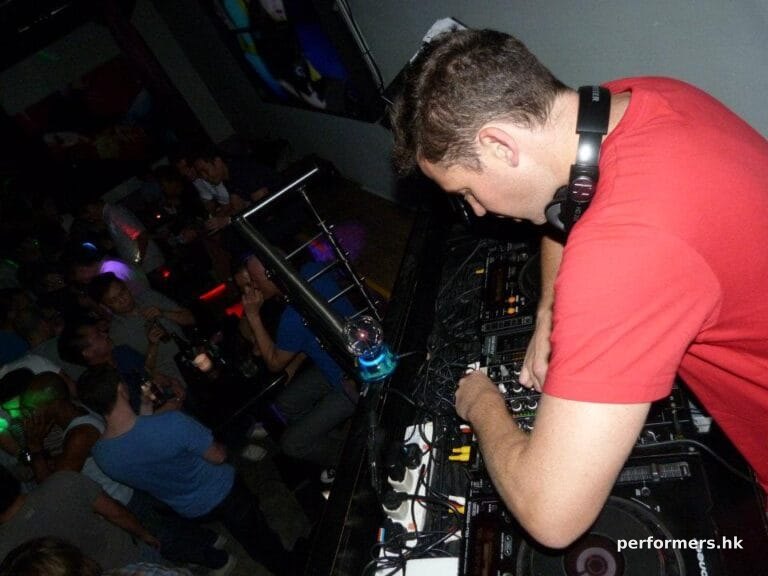 DJ Saab performing in a club in Hong Kong