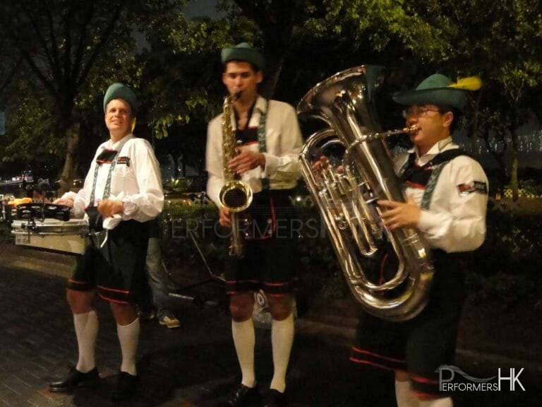 three piece band in Hong Kong performing