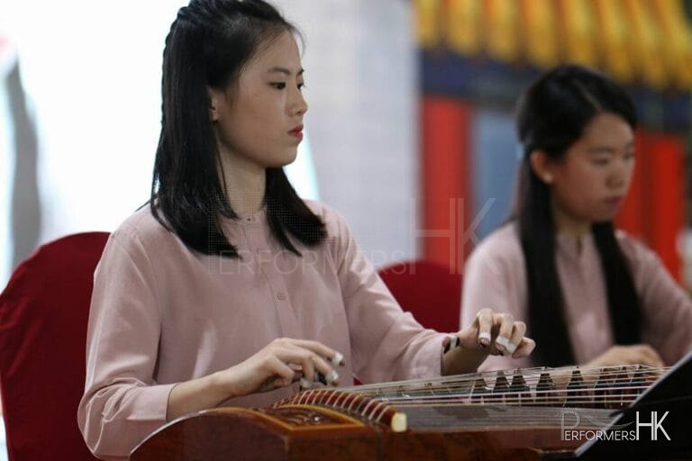 girl musicians playing their instruments