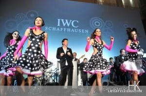 Four Broadway swing dancer performing at a corporate annual dinner