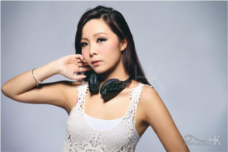 DJ in Hong Kong take a photo for corporate function