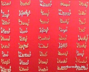Hong Kong wire name artist made a lot of wire names for the guest at an annual dinner