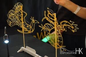 Sugar painting (糖画) items at event on display for guests to take